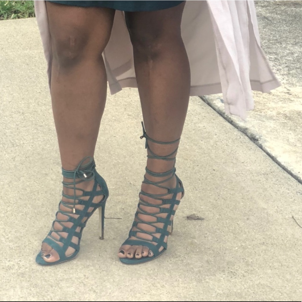 Laced shoes